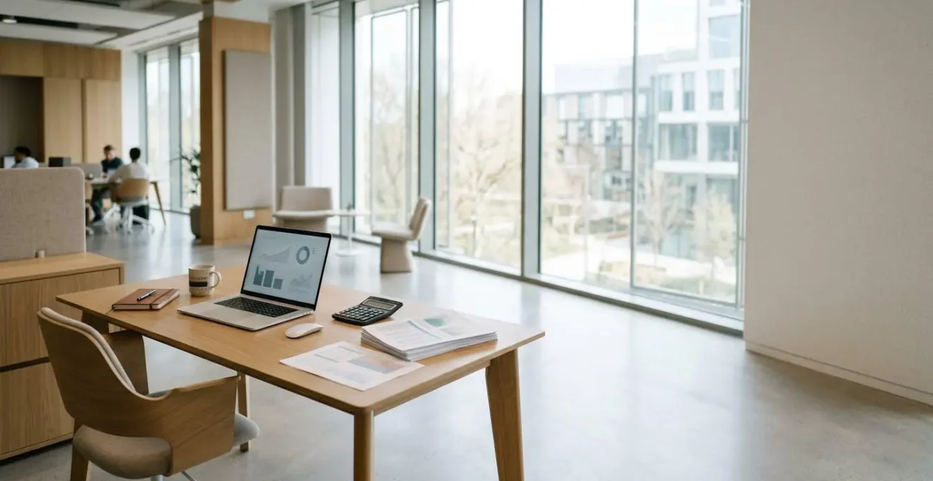 Professional accountant working on CV optimization at modern workspace