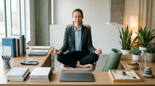 Professional accountant finding balance between certification studies and mental wellbeing