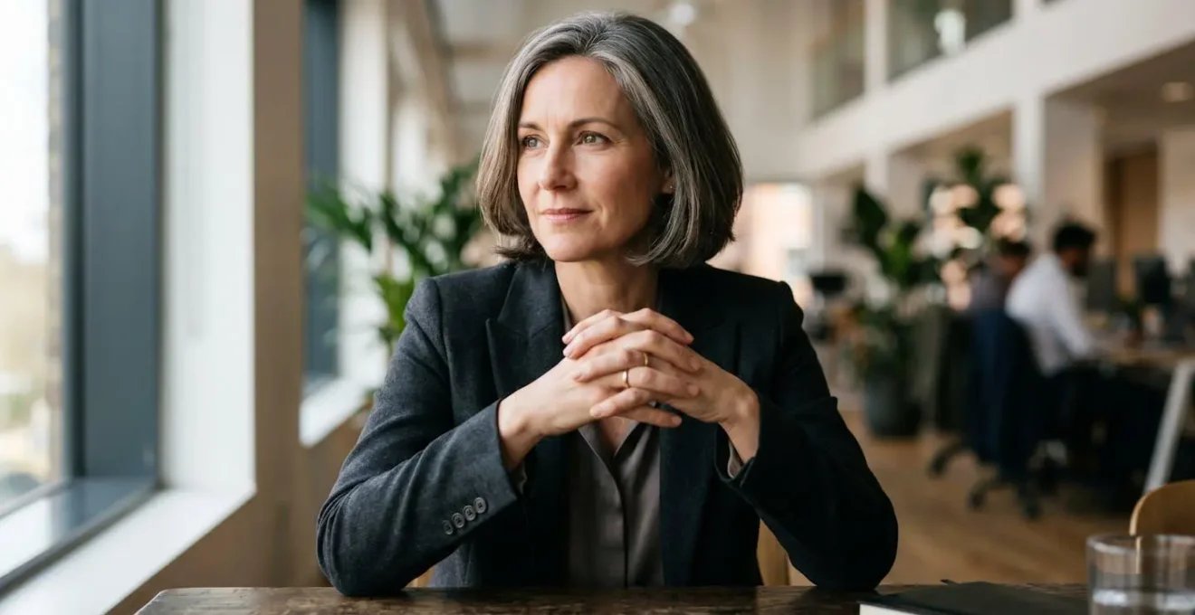 Executive preparing for leadership interview in professional setting