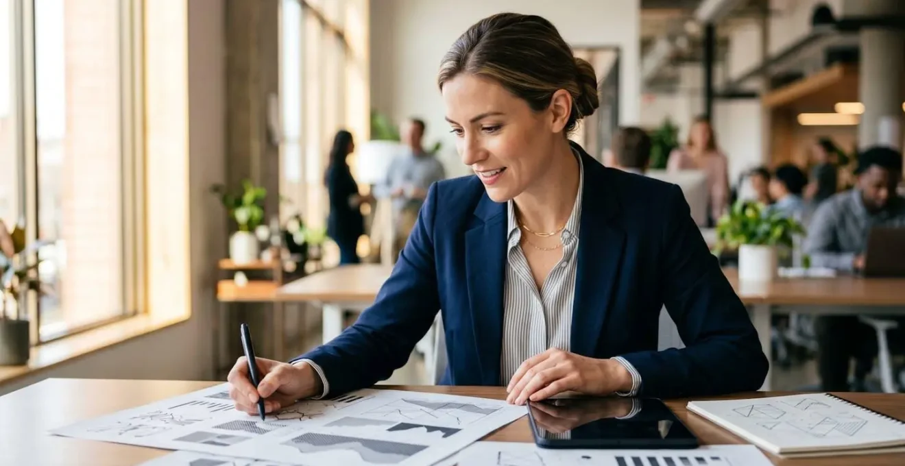 A finance professional confidently working, symbolizing a modern and efficient financial approval workflow.