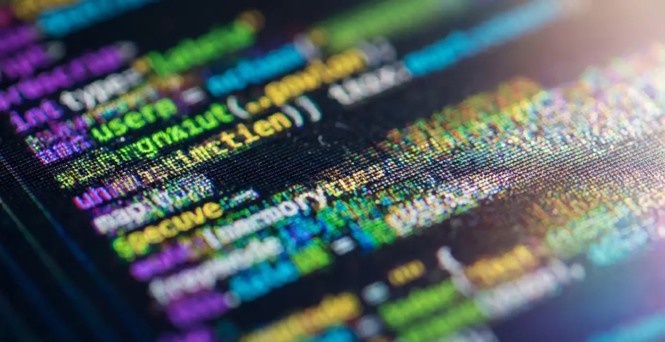 Macro shot of Python code syntax highlighting with audit function names visible
